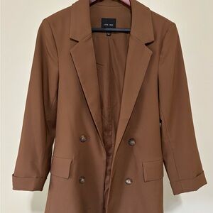 Love Tree Brown Blazer Classic Tailored Suit Jacket